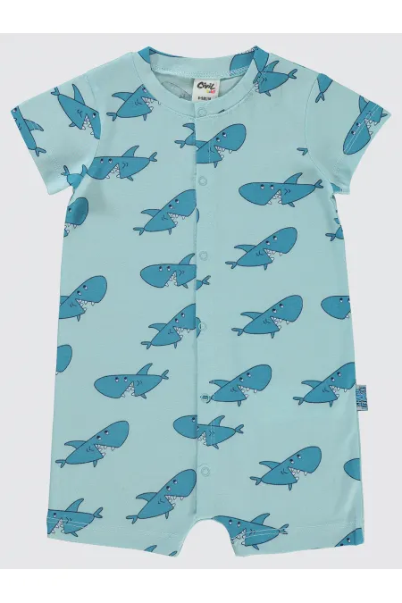 Grenouillères bébé 0-24 mois bleu doux - Emballage