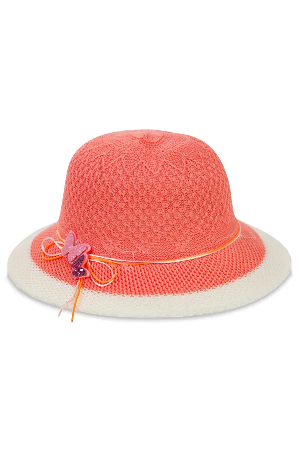Chapeau et béret pour fille de 6 à 9 ans, couleur poudre - Emballage