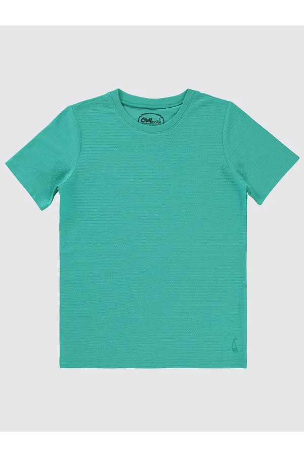 T-shirt garçon 10-13 ans, couleur menthe - Emballage