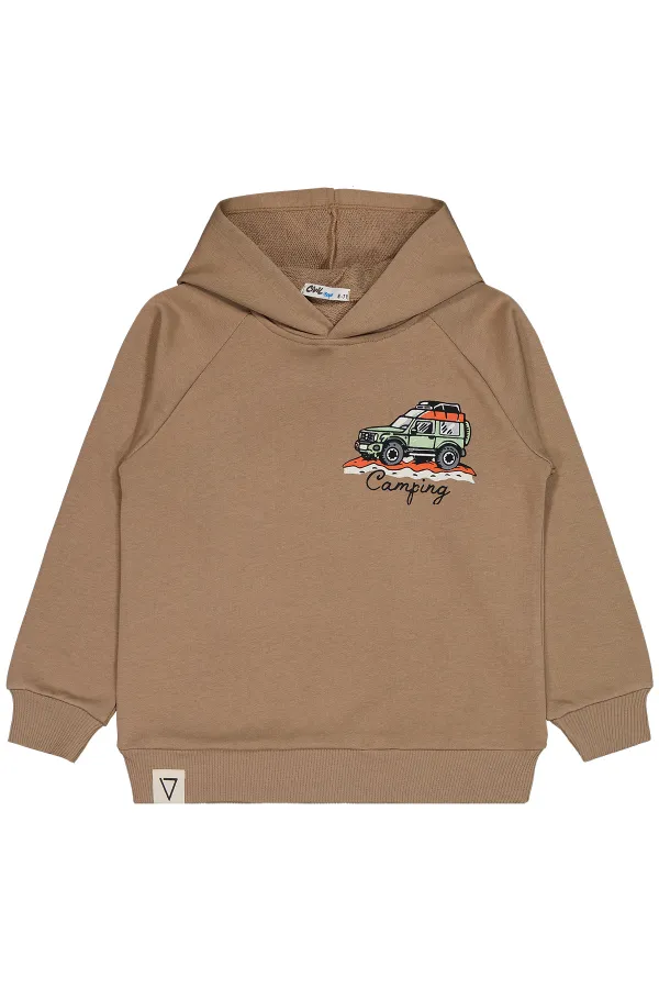 Sweat-shirt garçon marron 6-9 ans - Emballage