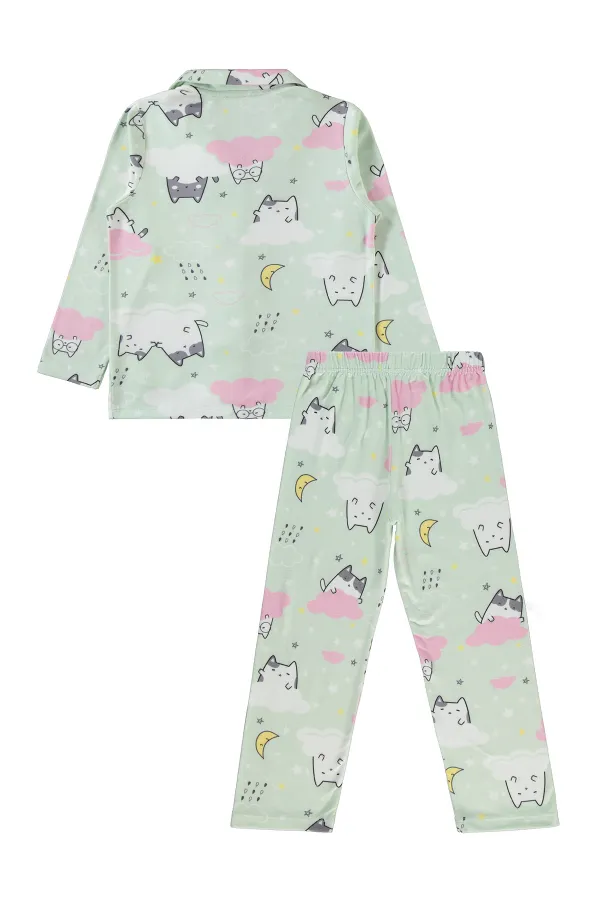 Girls Pajama Set 10-13 Years Old Fresh Mint - Package