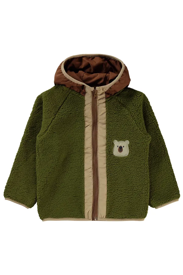 Gilet garçon kaki 2-5 ans - Emballage