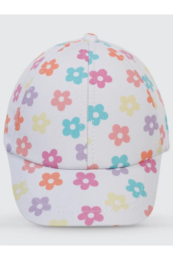 Kız Çocuk Şapka Bere 2-5 Yaş Beyaz - Paket