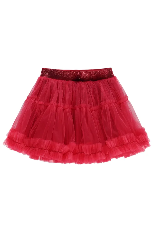 Kız Çocuk Etek 6-9 Yaş Kırmızı - Paket