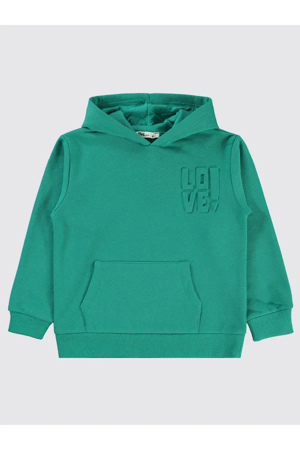 Girl's Sweatshirt 6-9 Years Green - Package