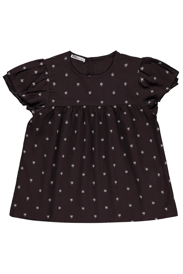 Girls' Shirt, Ages 10-13, Brown - Pack