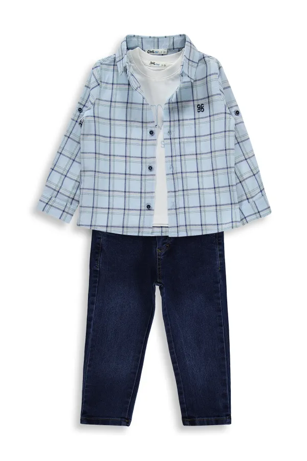 Erkek Çocuk Takım 2-5 Yaş Mavi - Paket