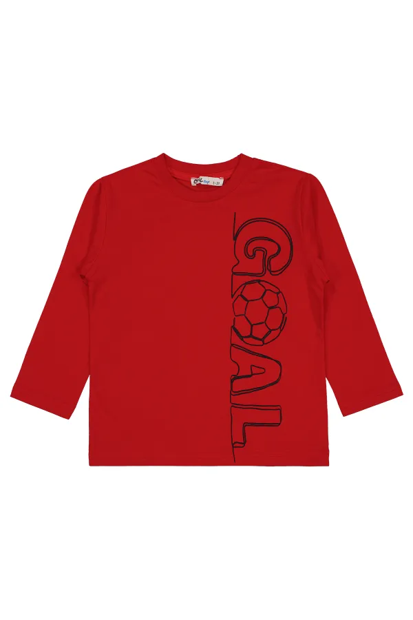 Erkek Çocuk Sweatshirt 2-5 Yaş Kırmızı - Paket