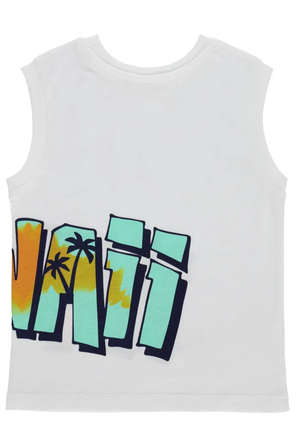 T-shirt garçon, 2-5 ans, blanc cassé - Emballage