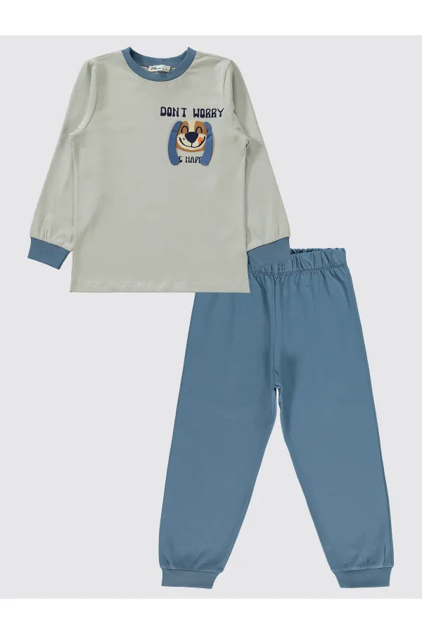 Ensemble pyjama garçon anthracite 2-5 ans - Emballage