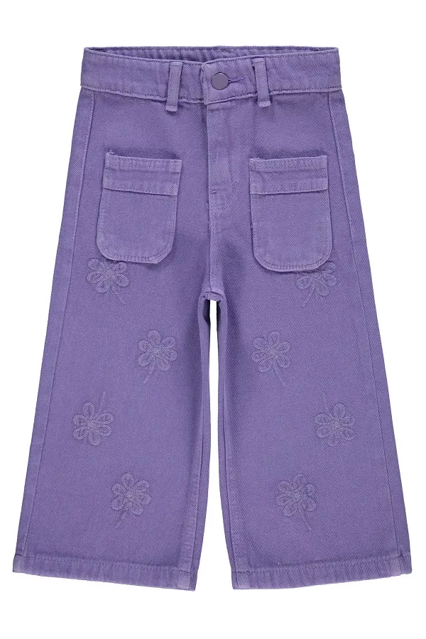 Kız Çocuk Pantolon 2-5 Yaş Mor - Paket