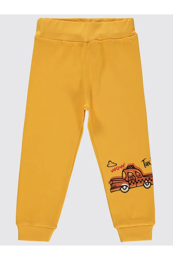 Bas de survêtement garçon 2-5 ans moutarde - Lot