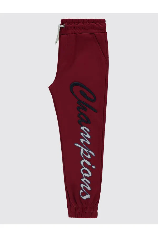 Boys Tracksuit Bottoms 6-9 Years Old Burgundy - Pack Boys Tracksuit Bottoms 6-9 Years Old Burgundy - Pack