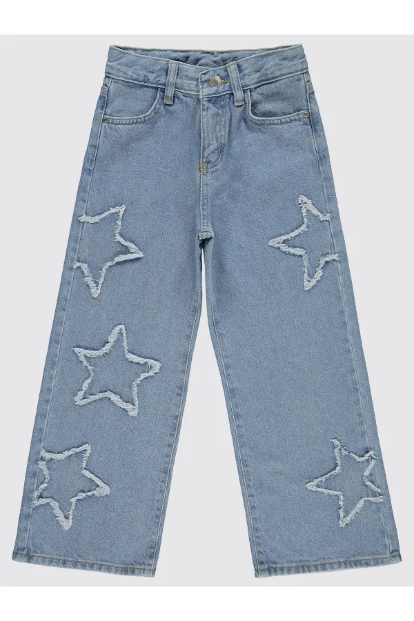 Kız Çocuk Pantolon 6-9 Yaş Açık Mavi - Paket