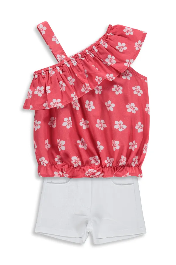 Kız Çocuk Takım 2-5 Yaş Nar - Paket