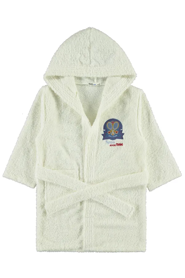 Boy's Bathrobe 6-9 Years Ecru - Package