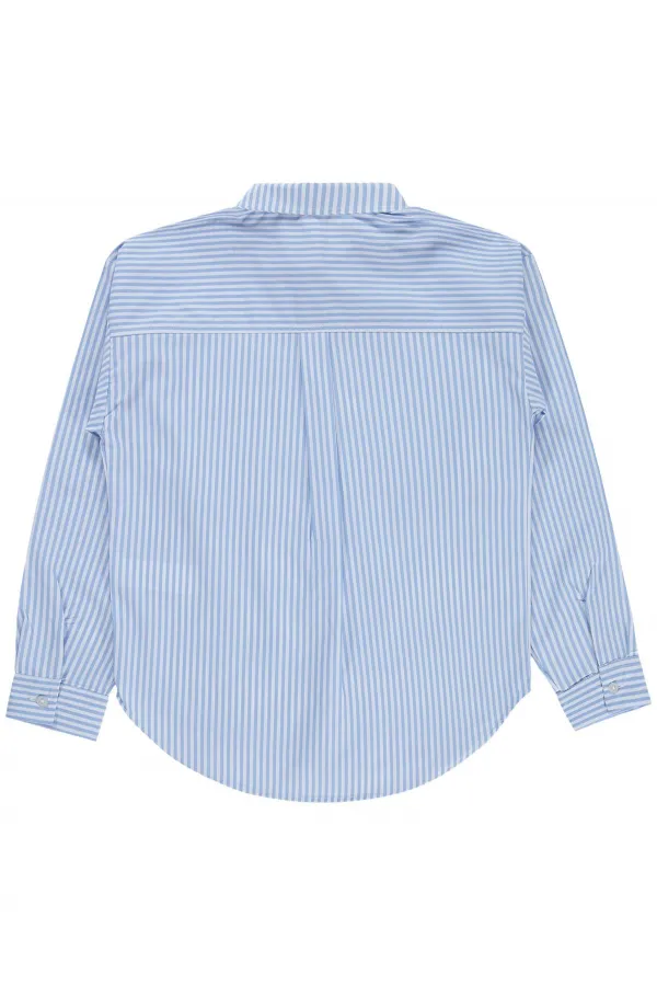 T-shirt pour fille, 10-13 ans, bleu - Lot