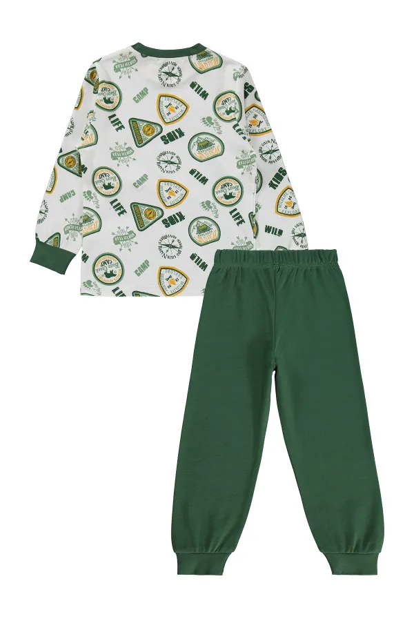 Ensemble pyjama garçon 2-5 ans vert doux - Emballage