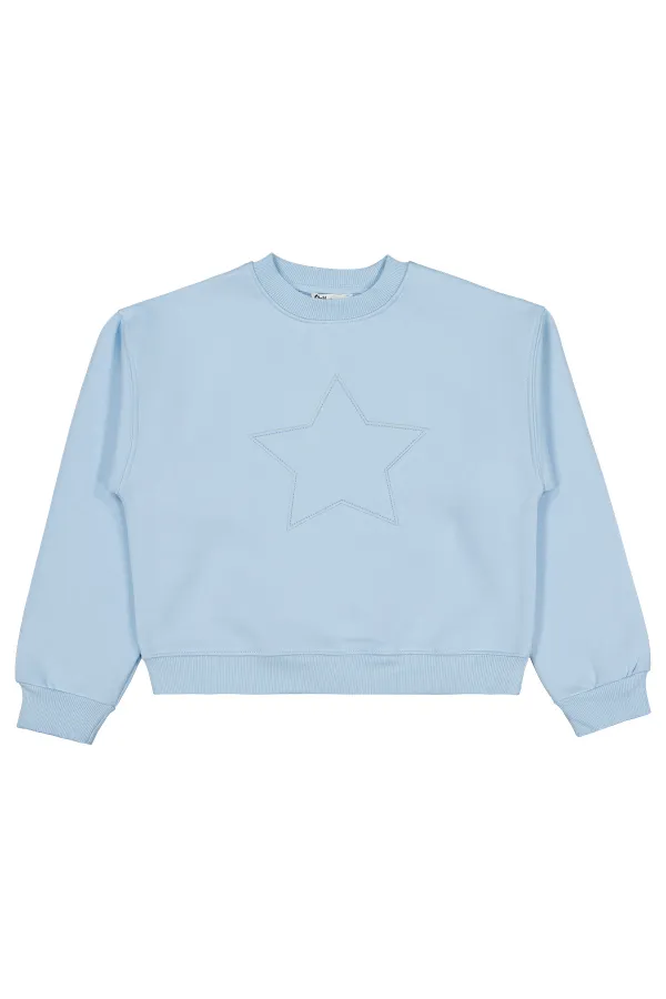 Kız Çocuk Sweatshirt 10-13 Yaş Mavi - Paket