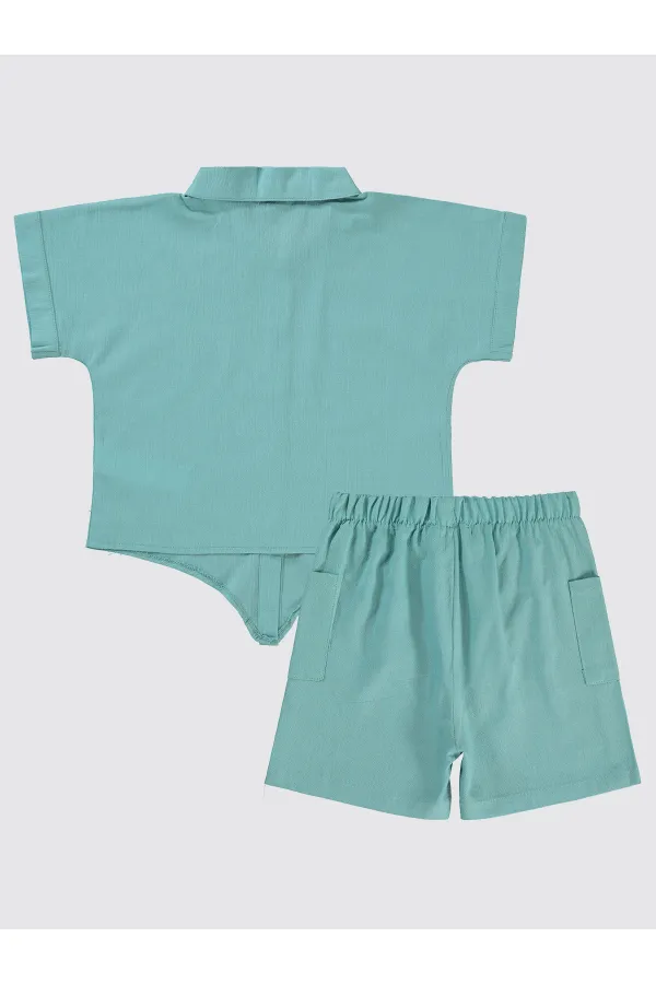 Kız Çocuk Takım 6-9 Yaş Çağla Yeşili - Paket