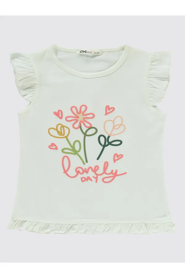 Kız Çocuk Takım 2-5 Yaş Ekru - Paket