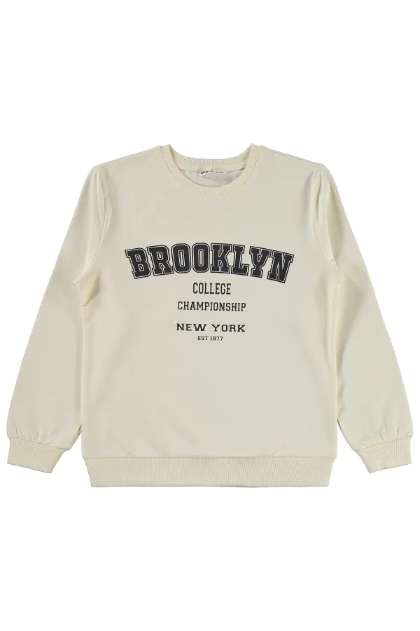 Girl's Sweatshirt 10-13 Years Old Ecru - Package