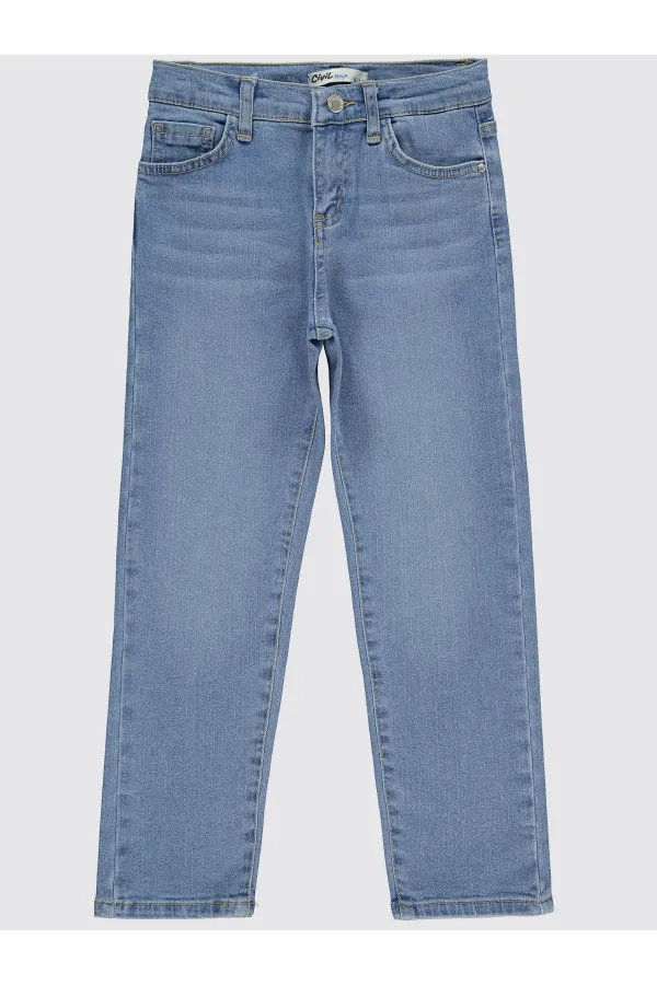 6-9 Yaş Erkek Pantolonu Açık Mavi - Paket Civil