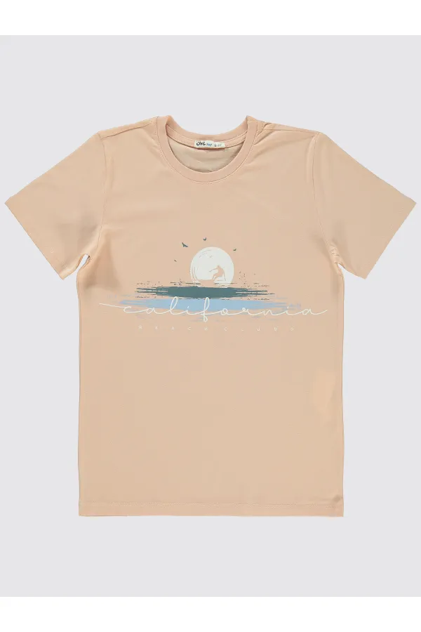 Boys T-Shirt 10-13 Years Old Salmon - Package