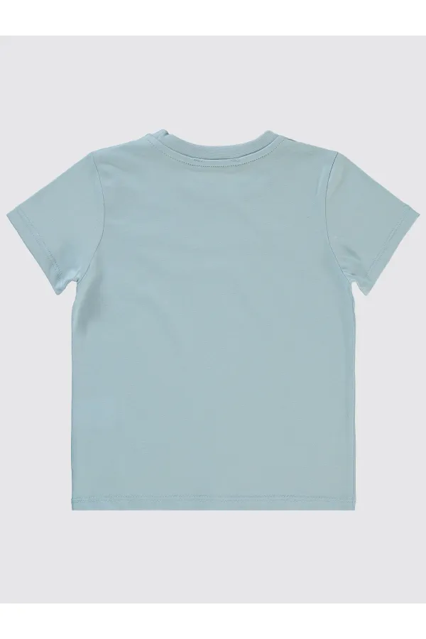 Erkek Çocuk Tişört 2-5 Yaş Buz Mavi - Paket