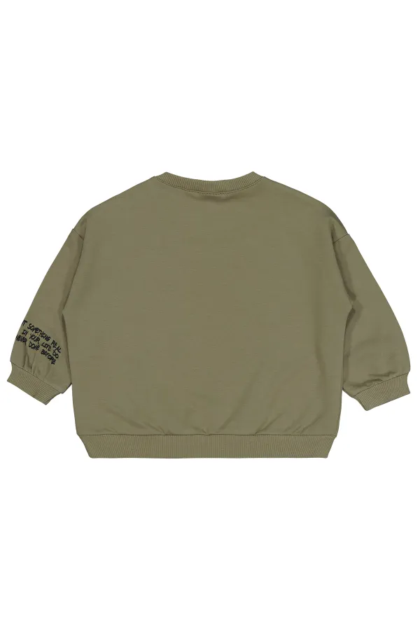 Bebek Sweatshirt 0-24 Ay Açık Asker Yeşili - Paket