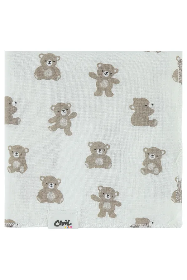 Ensemble couverture et lange pour bébé 0-24 mois, couleur pierre - Emballage