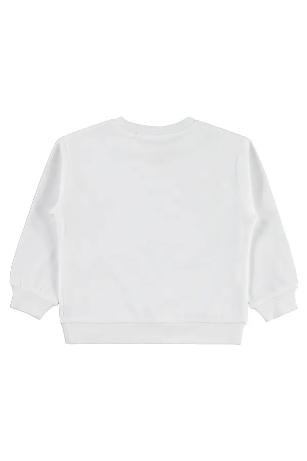 Kız Çocuk Sweatshirt Km 2-5 Yaş Ekru - Paket