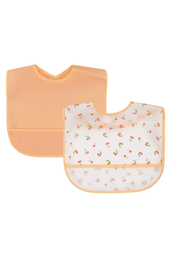 Bebek Mama Önlüğü 0-24 Ay Ekru-Mint - Paket