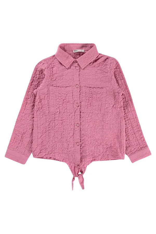 Kız Çocuk Gömlek 10-13 Yaş Gül Kurusu - Paket