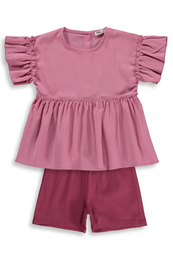 Ensemble d'équipe pour filles, 6-9 ans, rose - Pack