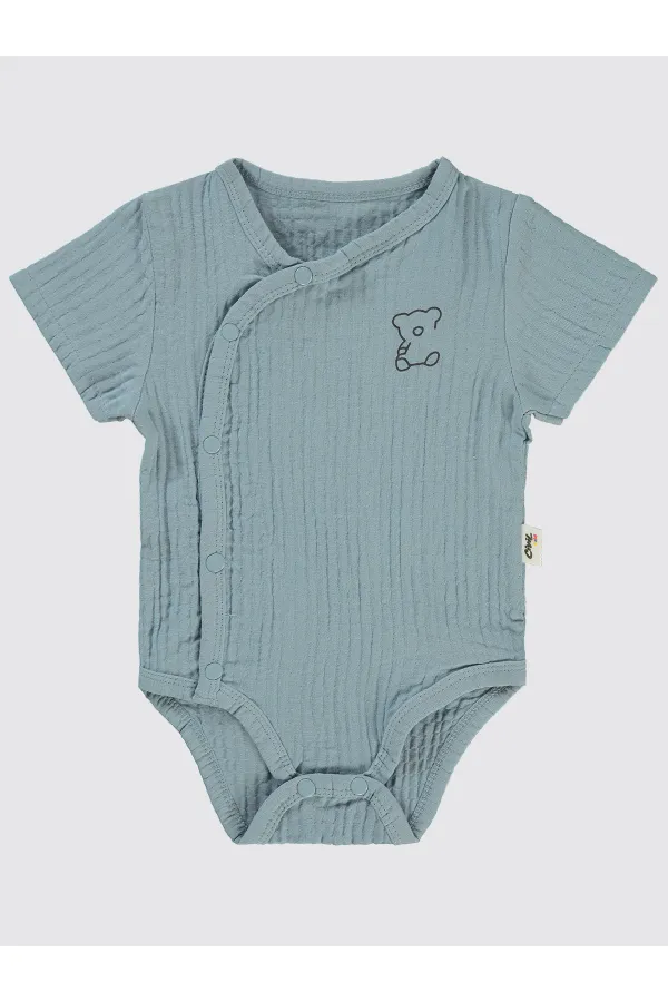 Bebek Çıtçıtlı Badi 0-24 Ay Mavi - Paket