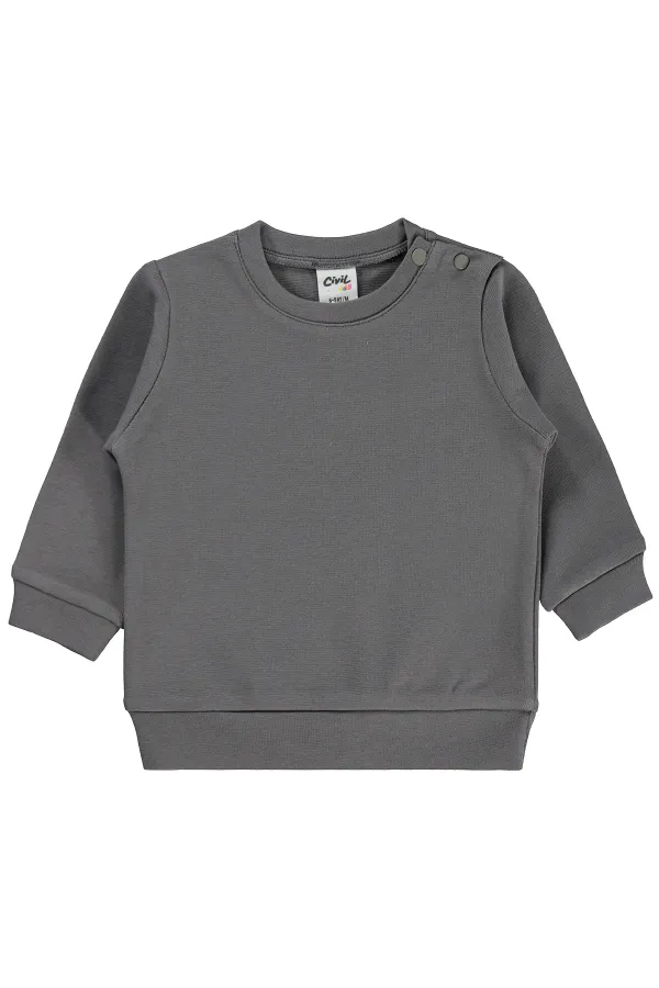 Bebek Sweatshirt 0-24 Ay Antrasit - Paket Bebek Sweatshirt 0-24 Ay Antrasit - Paket