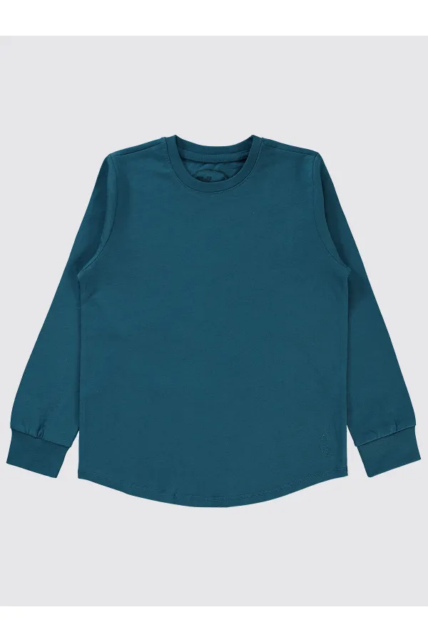Erkek Çocuk Sweatshirt 6-9 Yaş Koyu Petrol - Paket