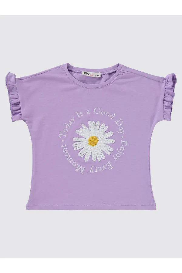 Kız Çocuk Takım 2-5 Yaş Dijital Lavanta - Paket