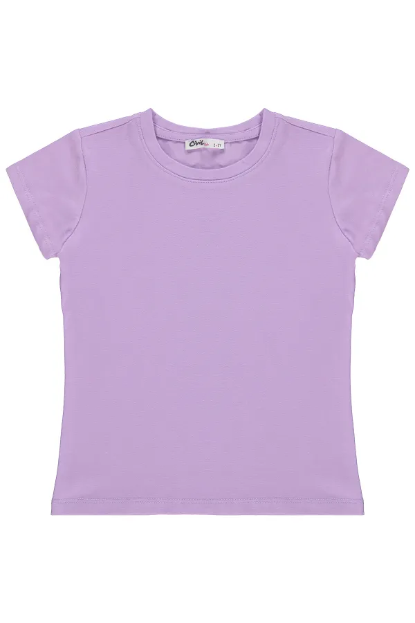 Kız Çocuk Tişört Km 2-5 Yaş Lila - Paket