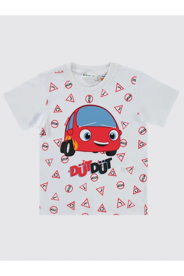 Erkek Çocuk Tişört 2-5 Yaş Beyaz - Paket