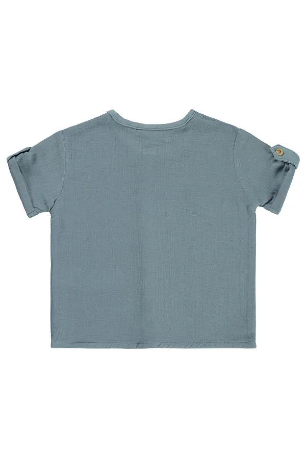 T-shirt bébé 0-24 mois indigo doux - Lot