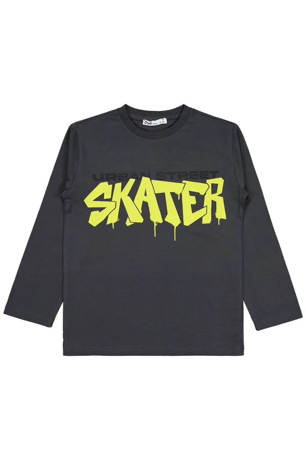 Boys Sweatshirt 6-9 Years Old Anthracite - Package