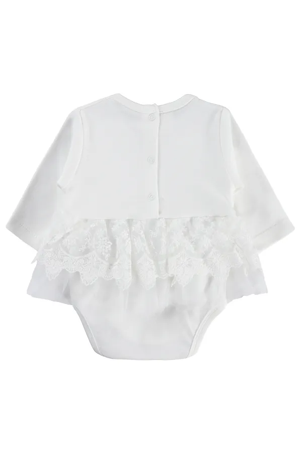 Bebek Çıtçıtlı Badi 0-24 Ay Ekru - Paket