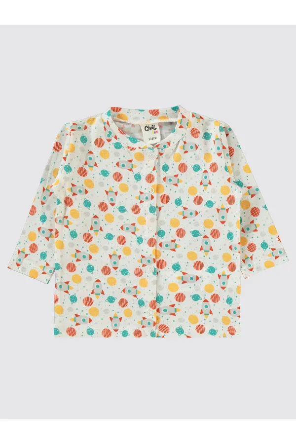 Bebek Pijama Takımı 0-24 Ay Ekru - Paket