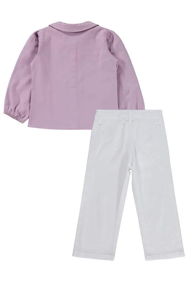 Girls' Outfit Set 2-5 Years Old Lilac-White - Package