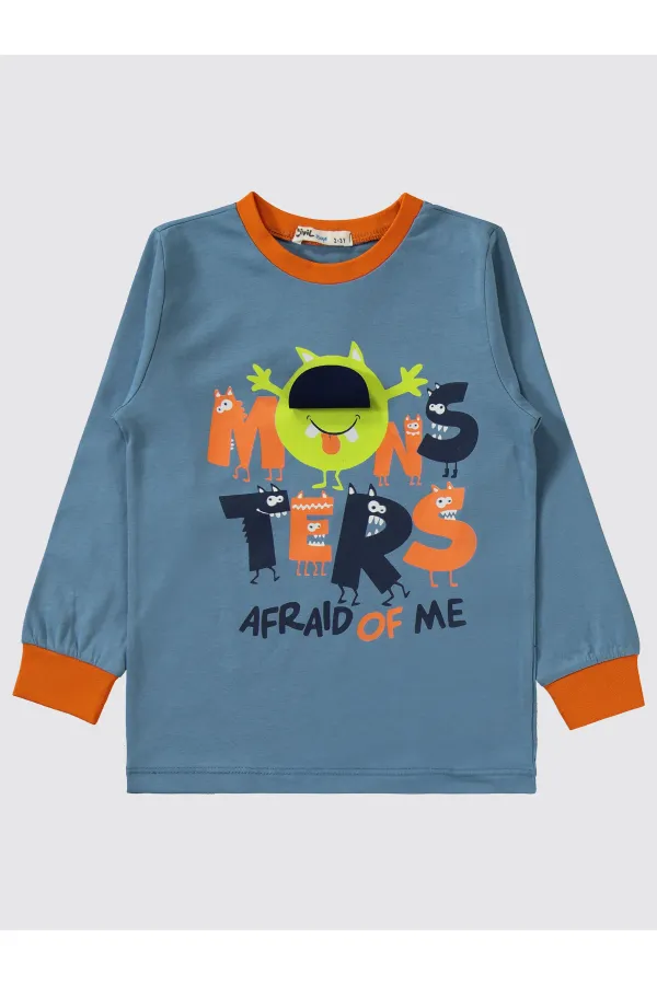 Ensemble pyjama garçon 2-5 ans orange foncé - Emballage