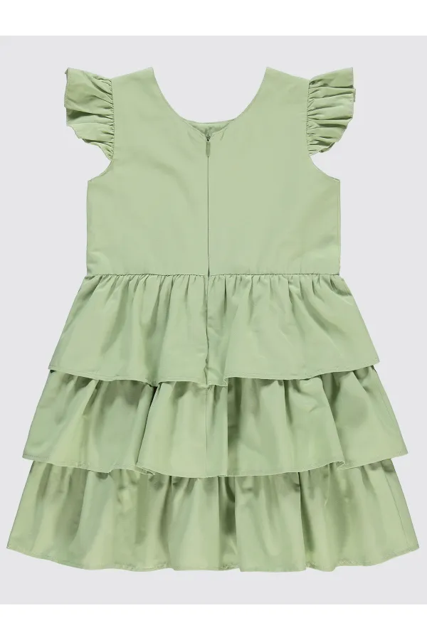 Ensemble gilet et robe pour fille de 6 à 9 ans, vert amande - Emballage