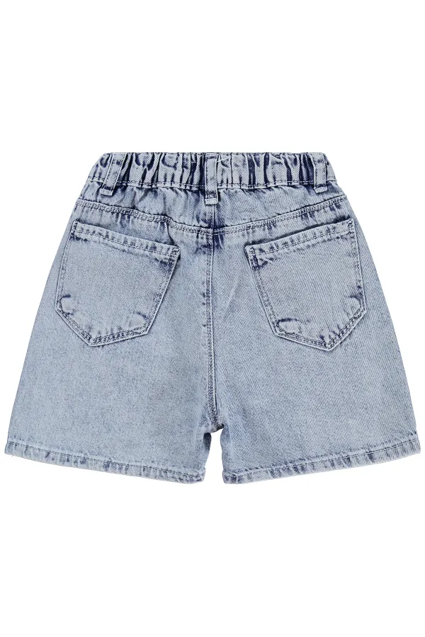 Short pour fille, 6-9 ans, bleu - Lot