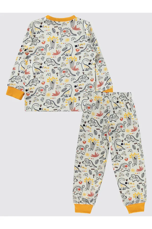 Ensemble pyjama garçon 2-5 ans moutarde - Emballage
